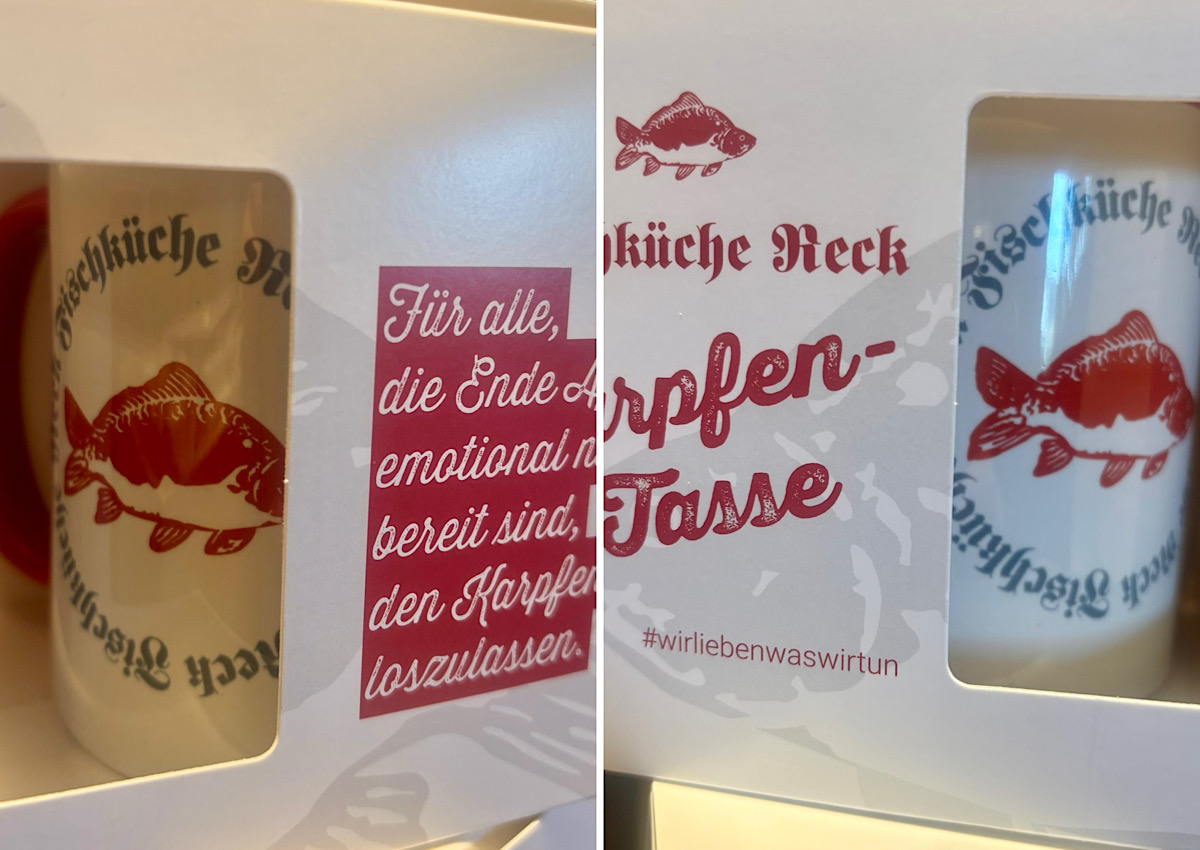 Die einzigartige Karpfentasse